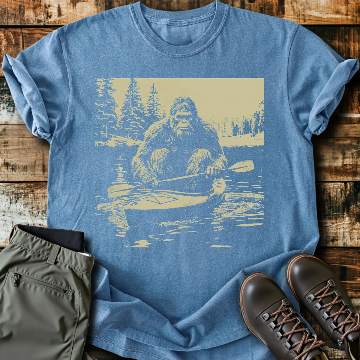 Bigfoot Canoeing T-Shirt
