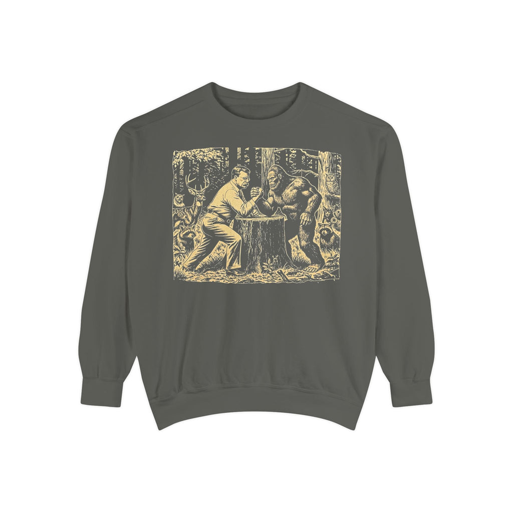 Teddy & Bigfoot Arm Wrestling Sweatshirt