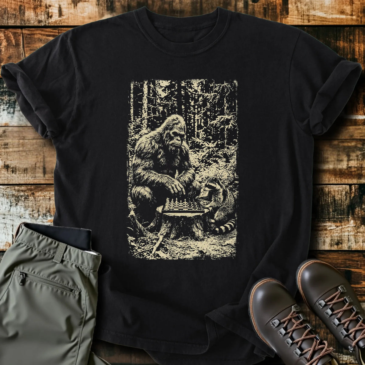 Bigfoot Chess Match T-Shirt