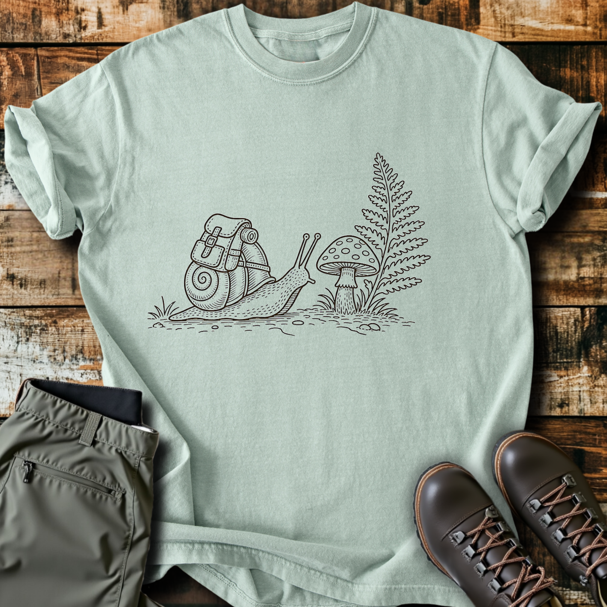 Snail With A Backpack T-Shirt