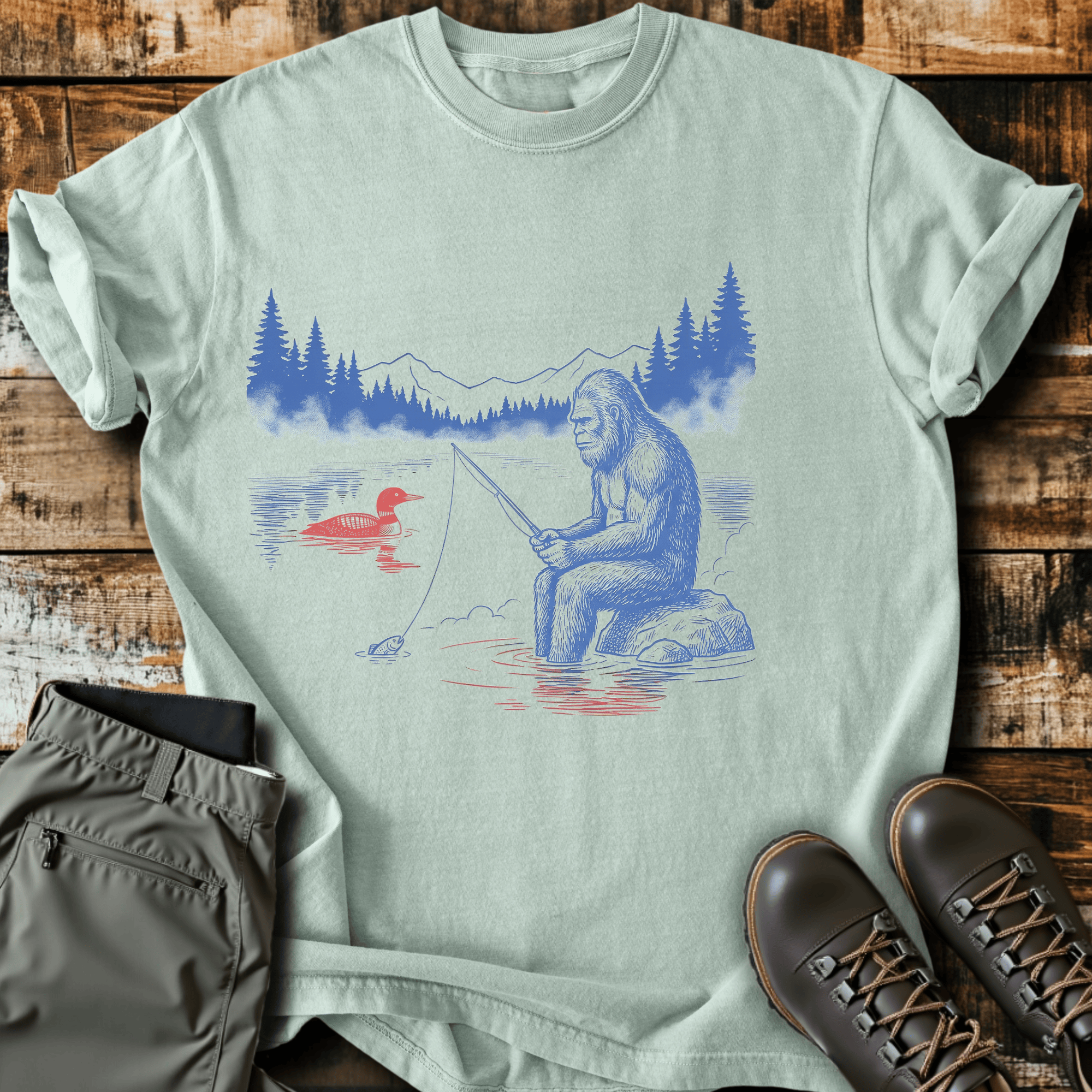 Gone Fishin' Squatch T-Shirt