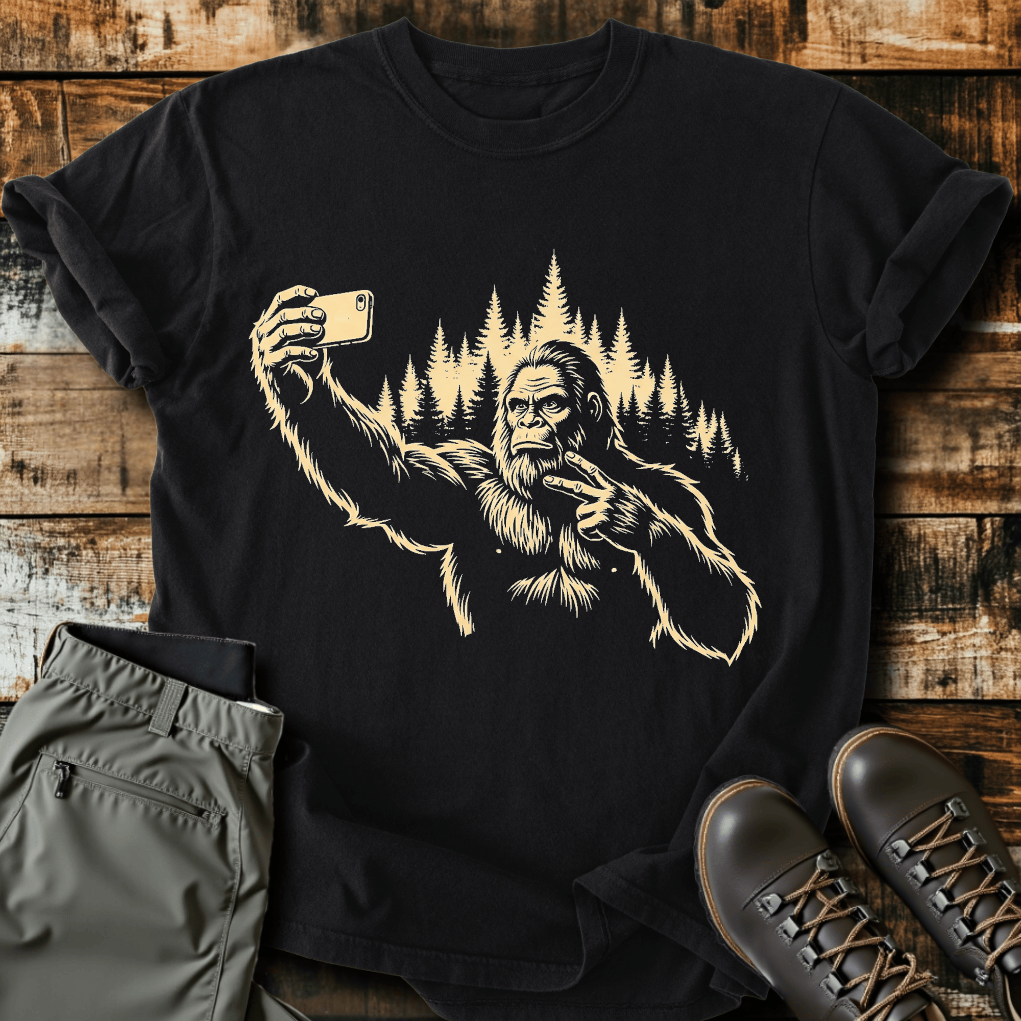 Bigfoot Selfie T-Shirt