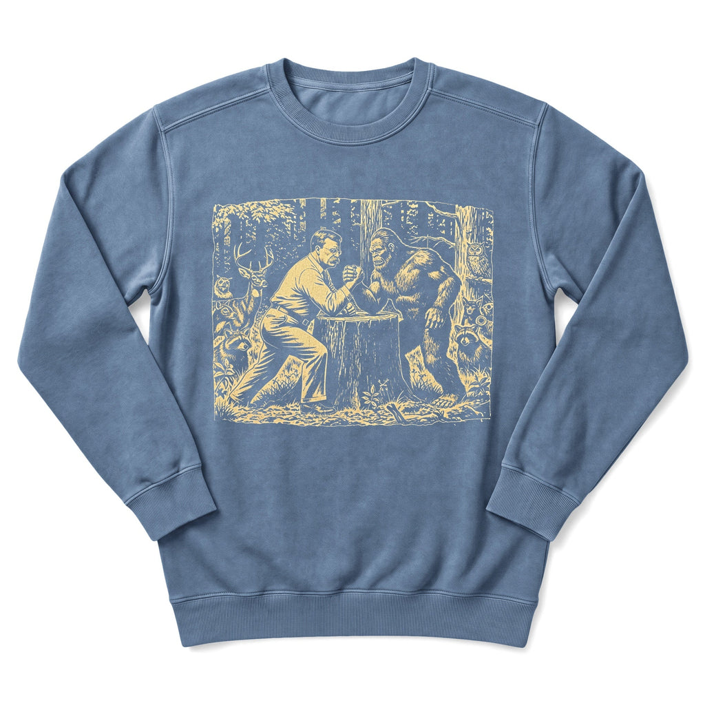 Teddy & Bigfoot Arm Wrestling Sweatshirt