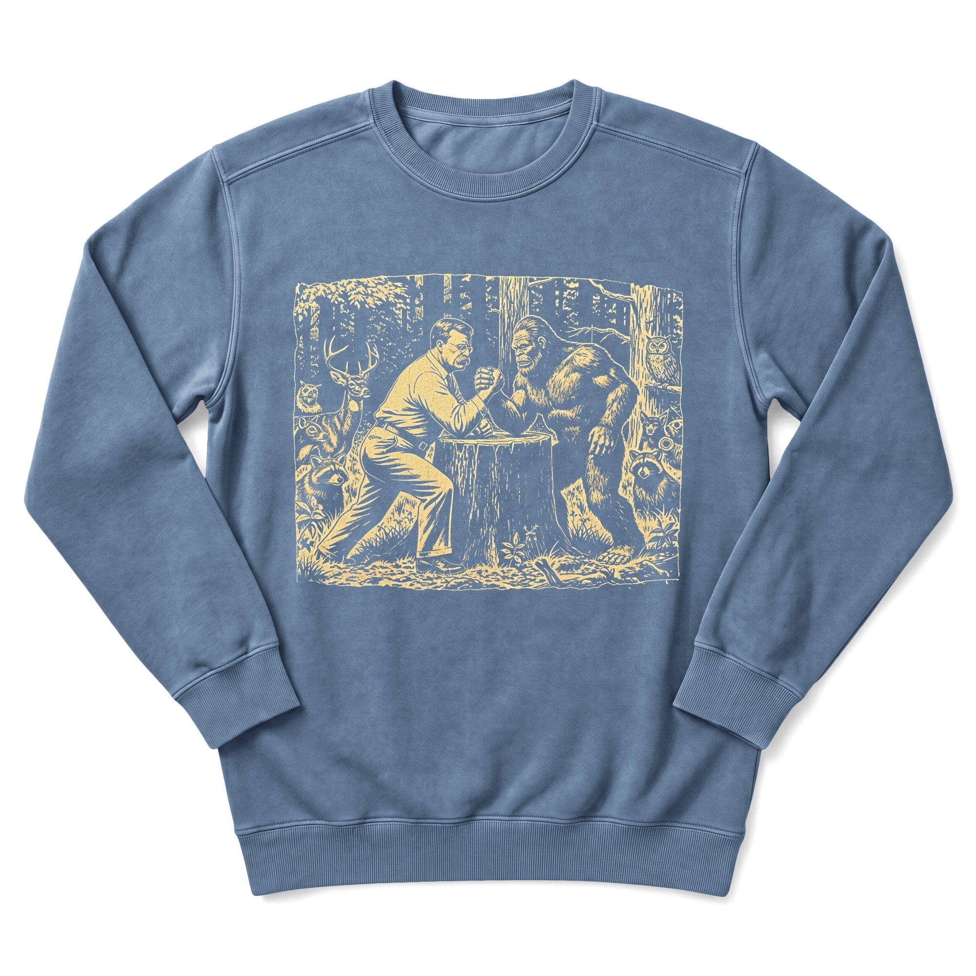 Teddy & Bigfoot Arm Wrestling Sweatshirt