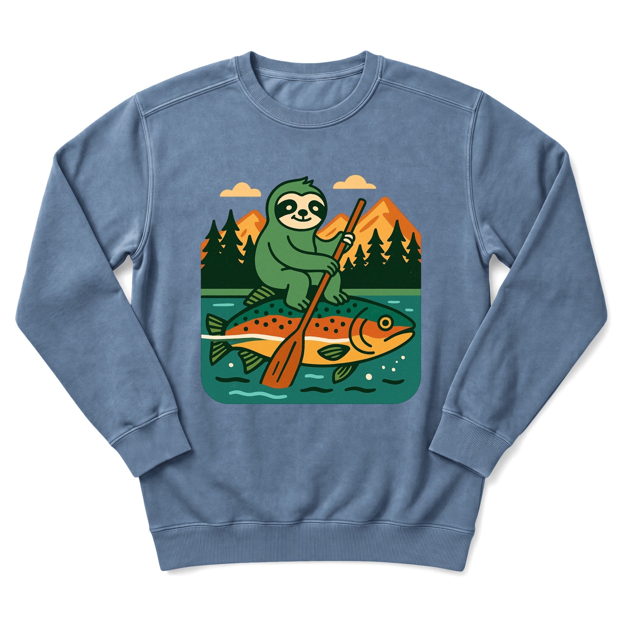 Kayaking Sloth Sweatshirt
