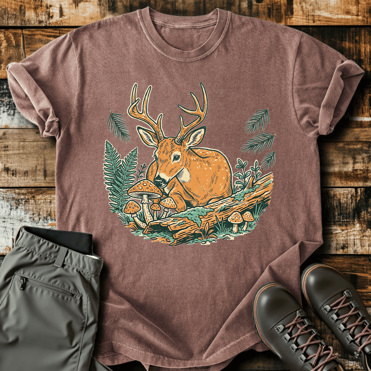 Resting Buck Face T-Shirt