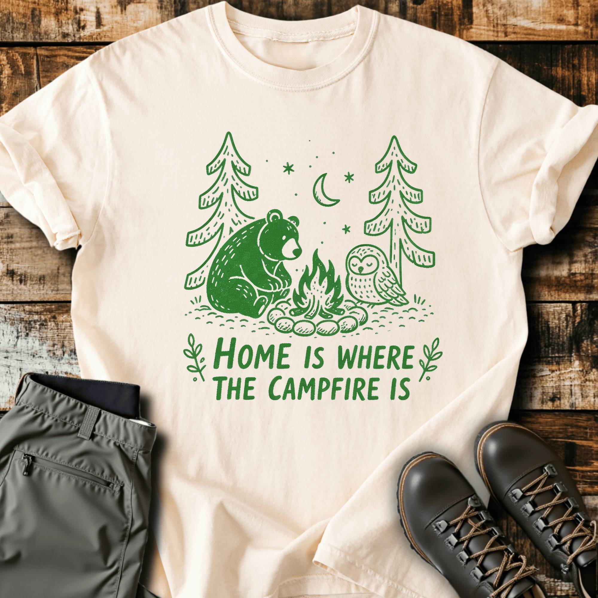 Home Is Where The Campfire Is T-Shirt